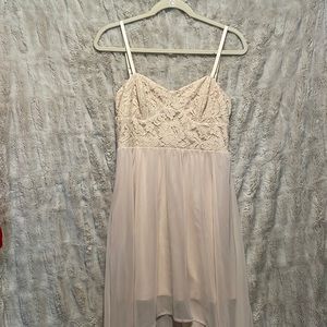 Lace + Chiffon Dress, Size Small